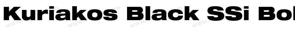 Kuriakos Black SSi Bold字体转换